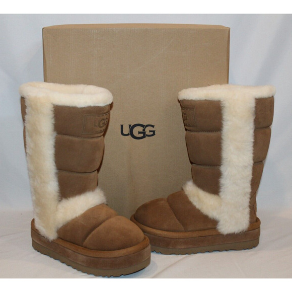UGG CLASSIC CHILLAPEAK TALL CHESTNUT SUEDE WOMEN'S BOOTS‎ NIB - Picture 10 of 11